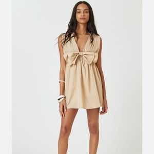 Anthropologie Sleeveless Poplin Mini Dress BLACK